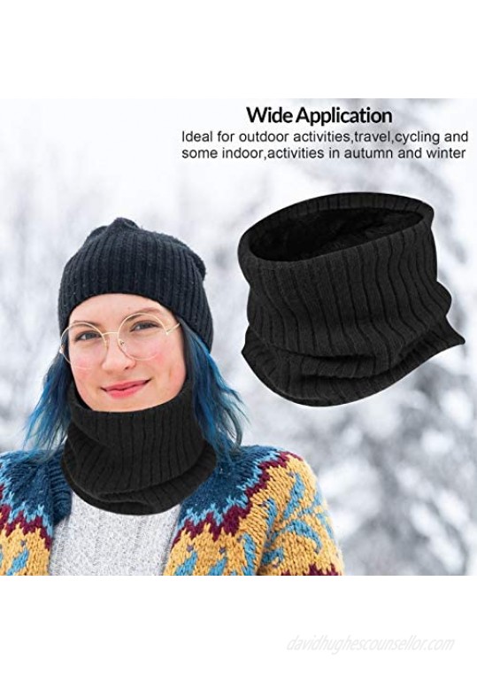 Winter Neck Warmer Gaiter Circle Scarf Warm Knit Soft Fleece Lined Skiing Scarf for Men Women