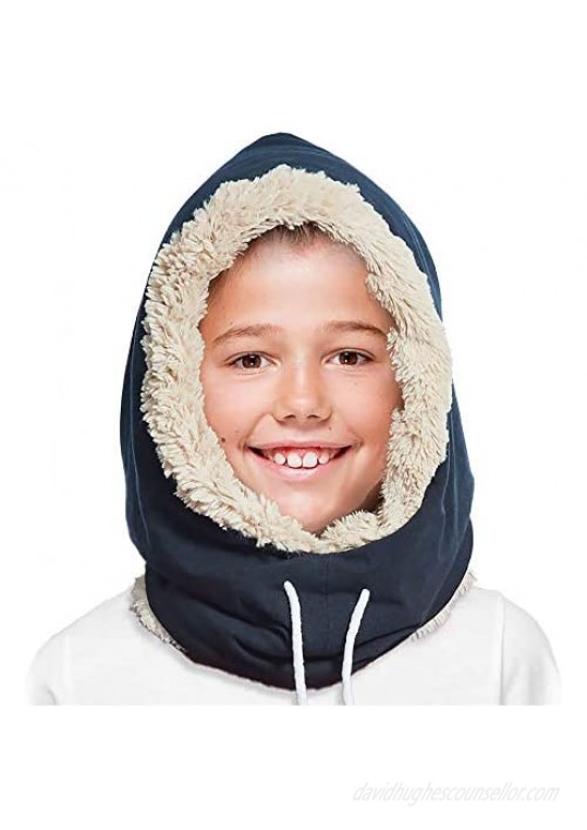 Yogibo Hoodibo - Warm Thermal Fleece Lined Ulta Warm Balaclava Hood - Cold Weather Scarf/Hat Combo for Skiing and Outdoors